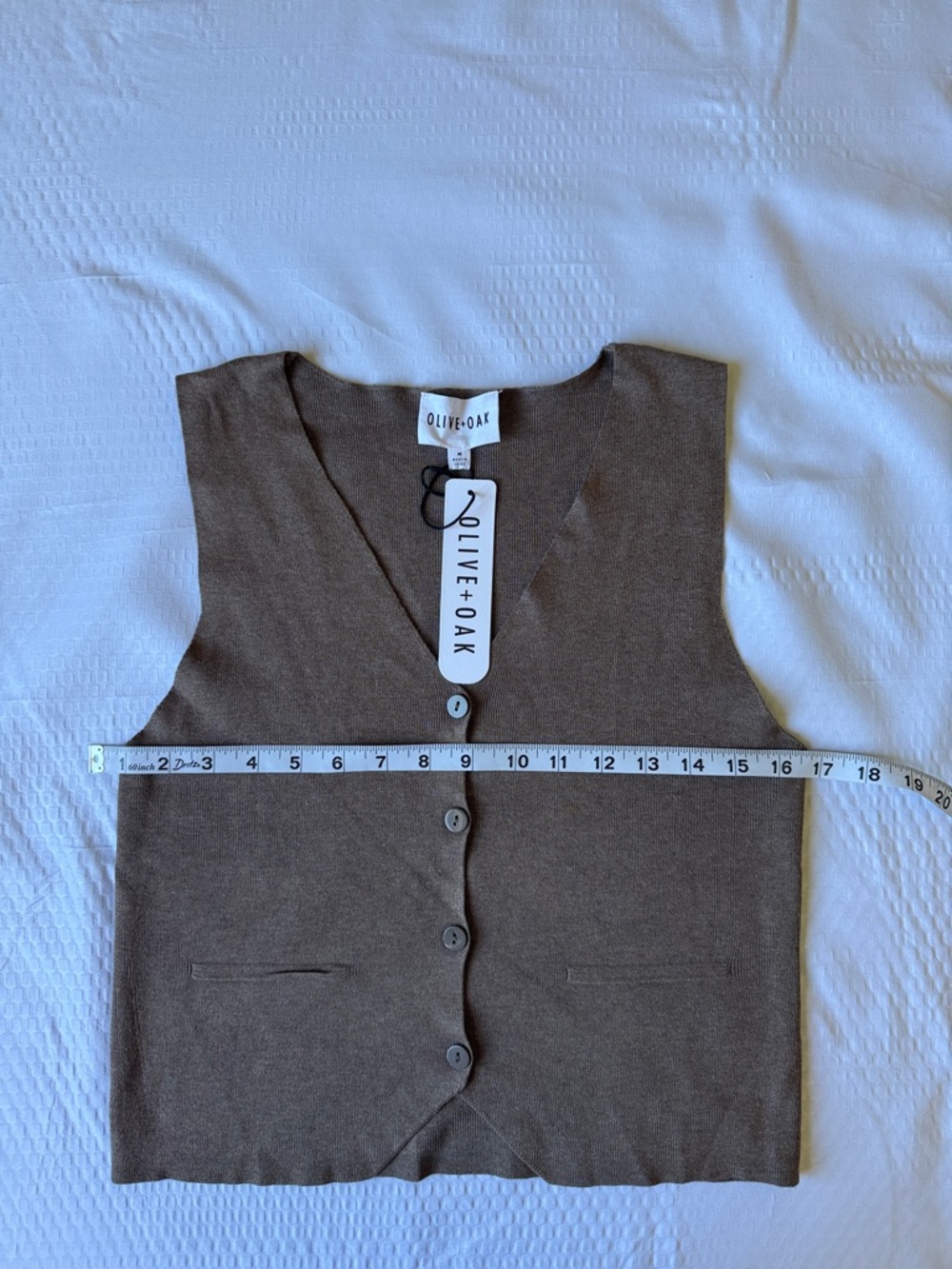 Olive & Oak Chestnut Brown Button-Up Knit Vest - Picture 5 of 9